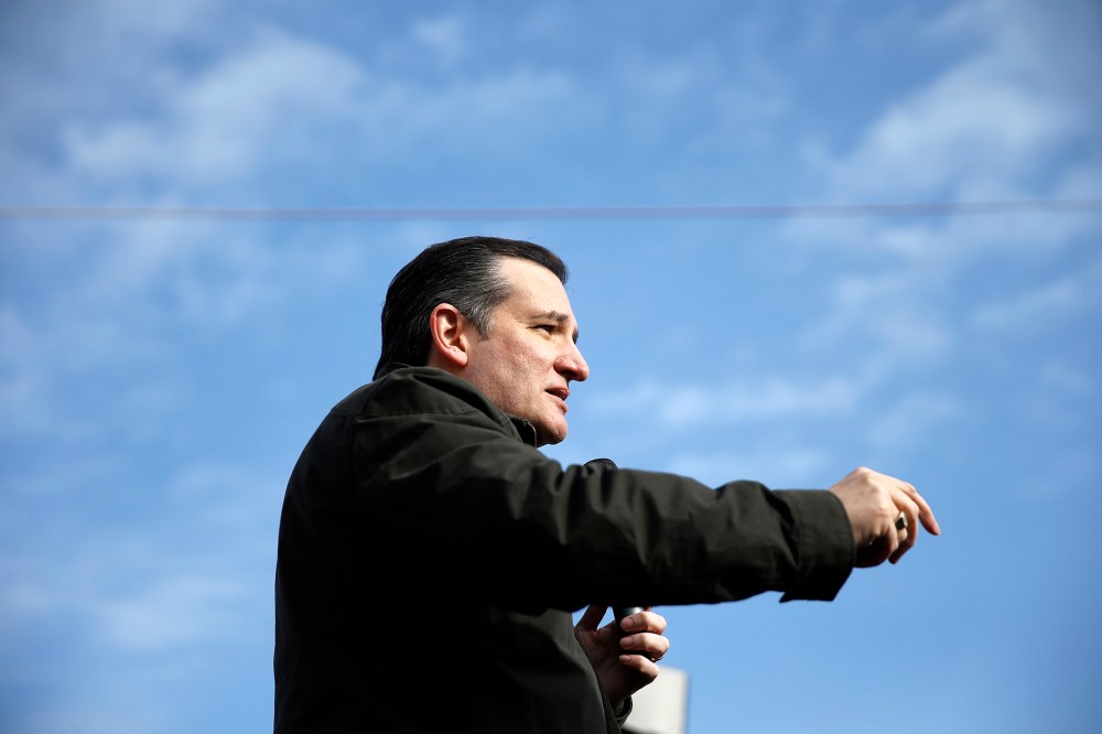 Republican presidential candidate Sen. Ted Cruz, R-Texas speaks on Jan. 12, 2016, during a campaign stop at Granite State Indoor Range in Hudson, N.H. (Photo by Matt Rourke/AP)