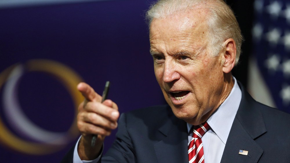 Vice President Joe Biden speaks during a roundtable discussion at the Advanced Manufacturing Center at Community College of Denver on July 21, 2015. (Photo by Brennan Linsley/AP)