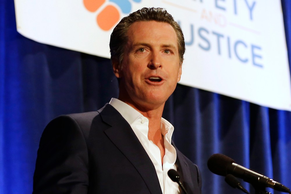 In this April 20, 2015, file photo, Lt. Gov. Gavin Newsom speaks at the Californians for Safety and Justice conference in Sacramento, Calif.(Photo by Rich Pedroncelli/File/AP)