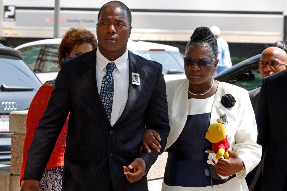 Georgia Ferrell, right, mother of Jonathan Ferrell (Photo by Bob Leverone/AP).