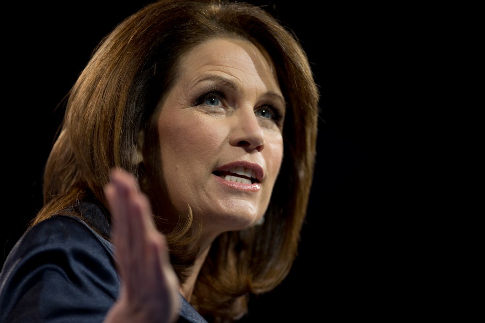 Rep. Michelle Bachmann, R- Minn., speaks at the 40th annual Conservative Political Action Conference in National Harbor, Md., Saturday, March 16, 2013. It may seem early, but the diehard activists who attended the three-day conference are already...