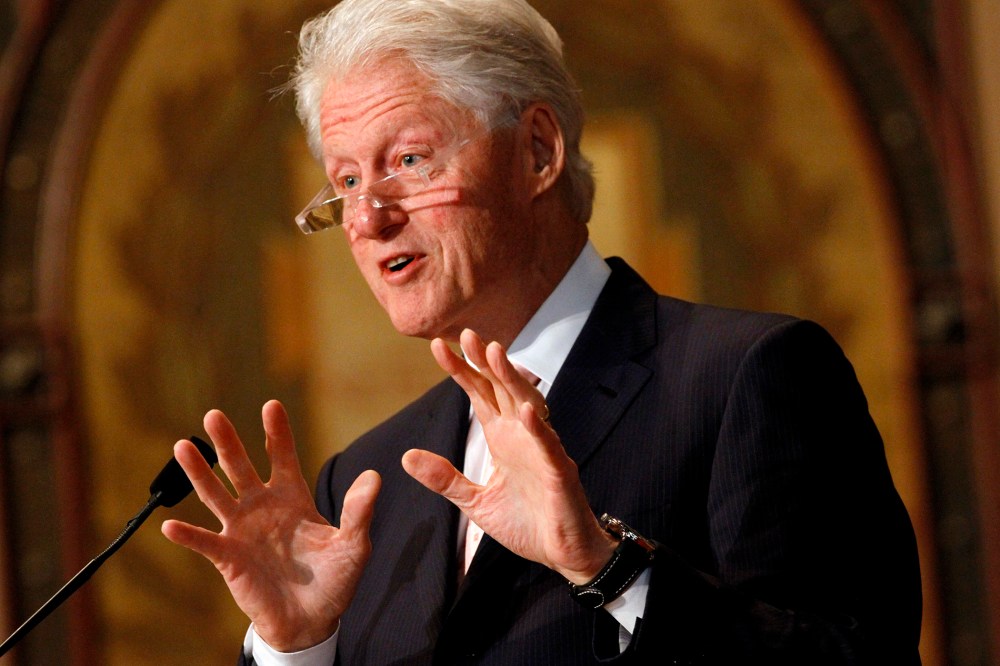 Former President Bill Clinton speaks at Georgetown University in Washington, on April 21, 2015.