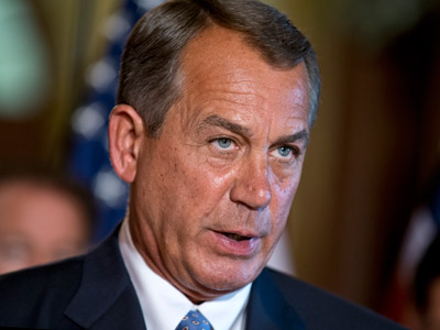 House Speaker John Boehner of Ohio speaking to reporters in Washington, D.C. on Feb. 25, 2013. (File photo by J. Scott Applewhite/AP)