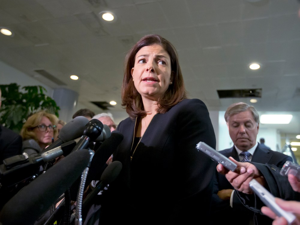 Sen. Kelly Ayotte, R-N.H., speaks to reporters on Capitol Hill in Washington, Tuesday, Nov. 27, 2012 (Photo by J. Scott Applewhite/AP Photo)