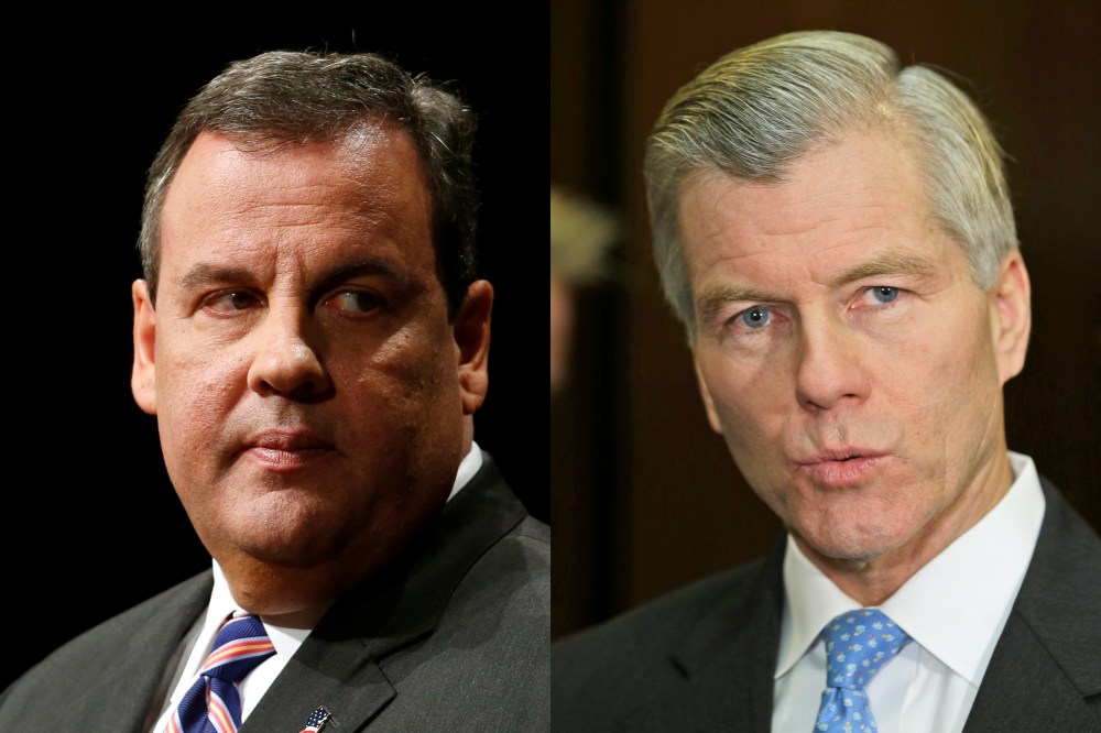 Left, New Jersey Governor Chris Christie at the War Memorial in Trenton, New Jersey, January 21, 2014. Right, former Virginia Governor Bob McDonnell at the Capitol in Richmond, Va., Monday, Dec. 16, 2013.
