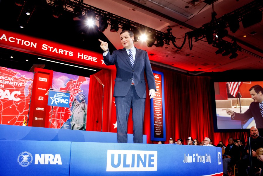 Senator Ted Cruz speaks at CPAC in National Harbor, Md. on Feb. 26, 2015.