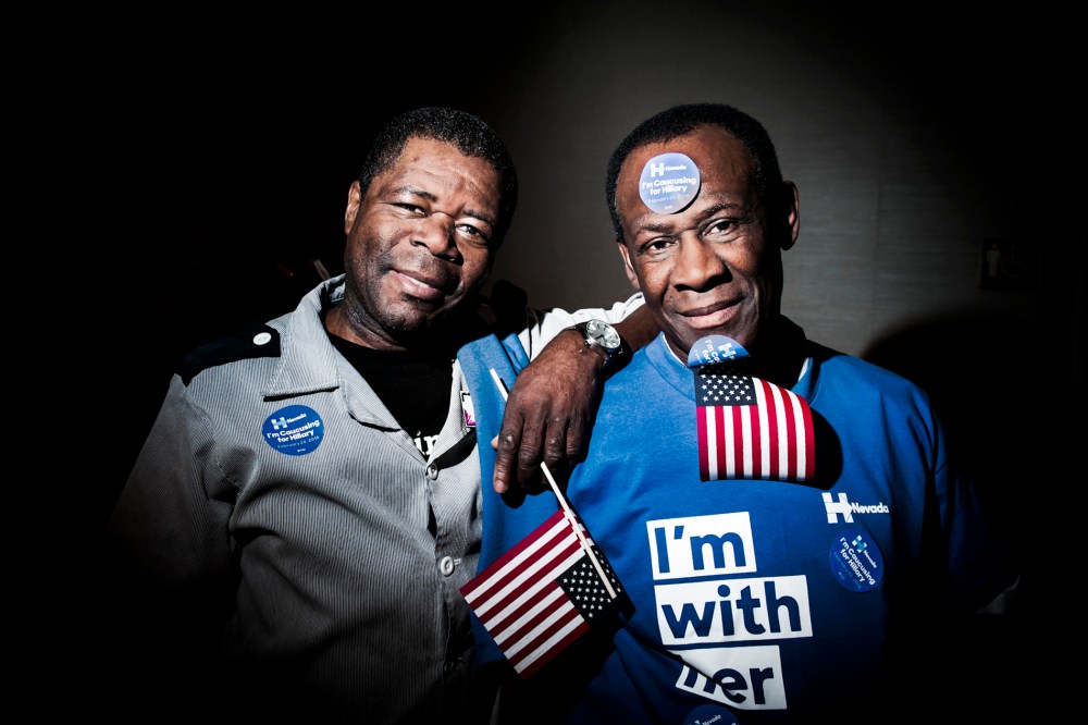 Supporters of Sec. Hillary Clinton at Harrah's Hotel in Las Vegas, Nev. on Feb. 20, 2015. (Photo by Dina Litovsky/Redux for MSNBC)