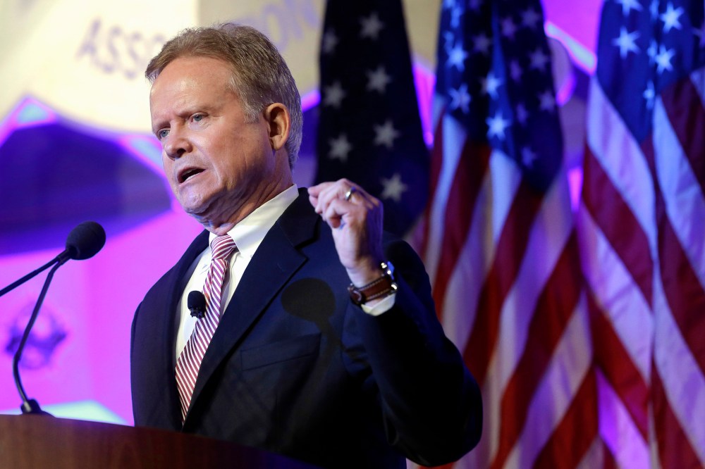 Former Virginia Sen. Jim Webb speaks at the National Sheriffsí Association presidential forum, June 30, 2015, in Baltimore, Md. (Photo by Patrick Semansky/AP)