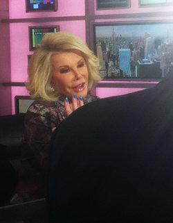 Joan Rivers on the set of Morning Joe