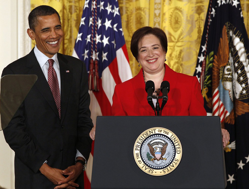 President Barack Obama hosts a reception for Elena Kagan in the East Room of the White House after the U.S. Senate voted in favor of her being a Supreme Court Associate Justice in Washington, August 6, 2010. (Photo: Larry Downing/Reuters)