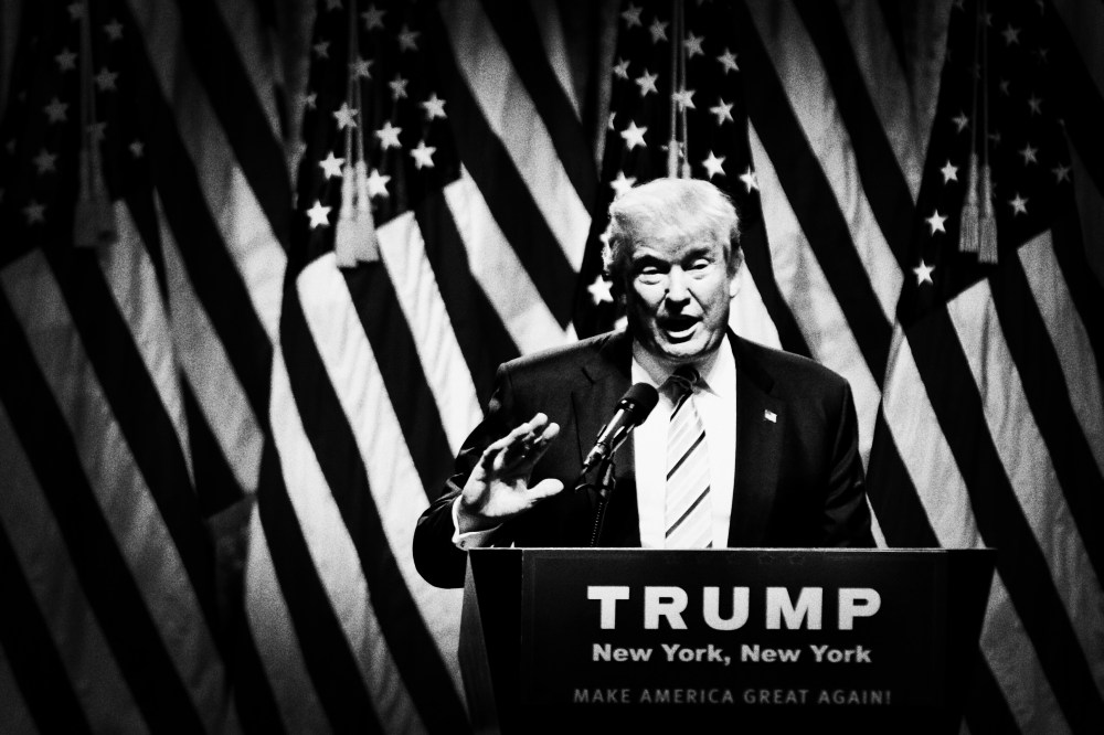 Donald Trump holds a press conference with his VP Choice, Gov. Mike Pence, July 16, 2016. (Photo by Mark Peterson/Redux for MSNBC)