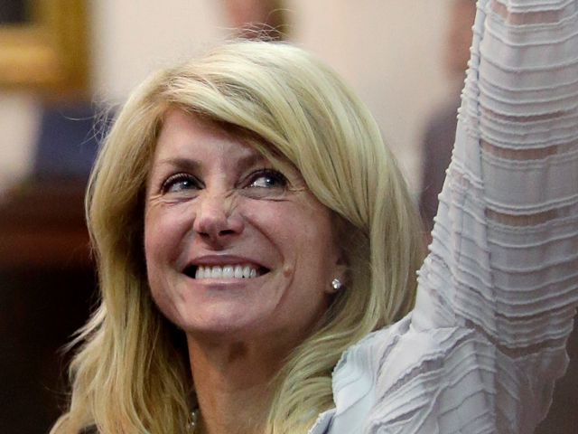 Sen. Wendy Davis of Texas filibustered for 11 hours a bill that would have banned abortions after 20 weeks of pregnancy. (AP Photo/Eric Gay)