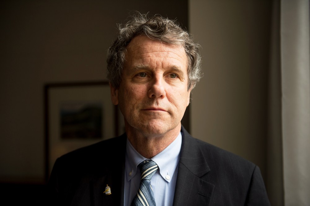 Sen. Sherrod Brown (D-Ohio) poses for a portrait in his offices on Capitol Hill on Jan. 27, 2015 in Washington, D.C. (Photo by Andrew Harnik/The Washington Post/Getty)