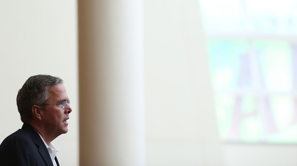 Former Florida Governor Jeb Bush speaks to the media on June 5, 2015 in Miami, Fla. (Photo by Joe Raedle/Getty)