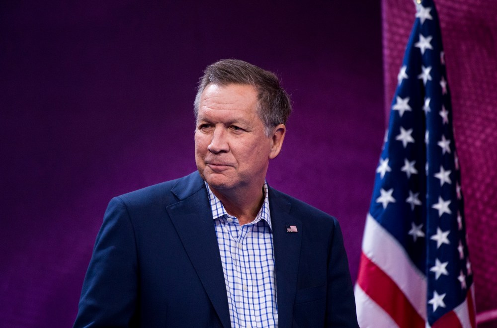 Presidential candidate Ohio Gov. John Kasich speaks at the American Conservative Union's CPAC conference at National Harbor in Oxon Hill, Md., March 4, 2016. (Photo By Bill Clark/CQ Roll Call/Getty)