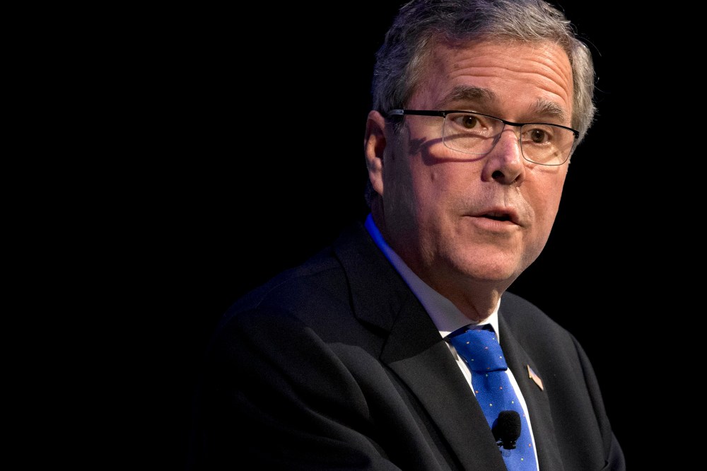 Former Florida Gov. Jeb Bush speaks at an event on Feb. 4, 2015 in Detroit, Mich. (Photo by Paul Sancya/AP)