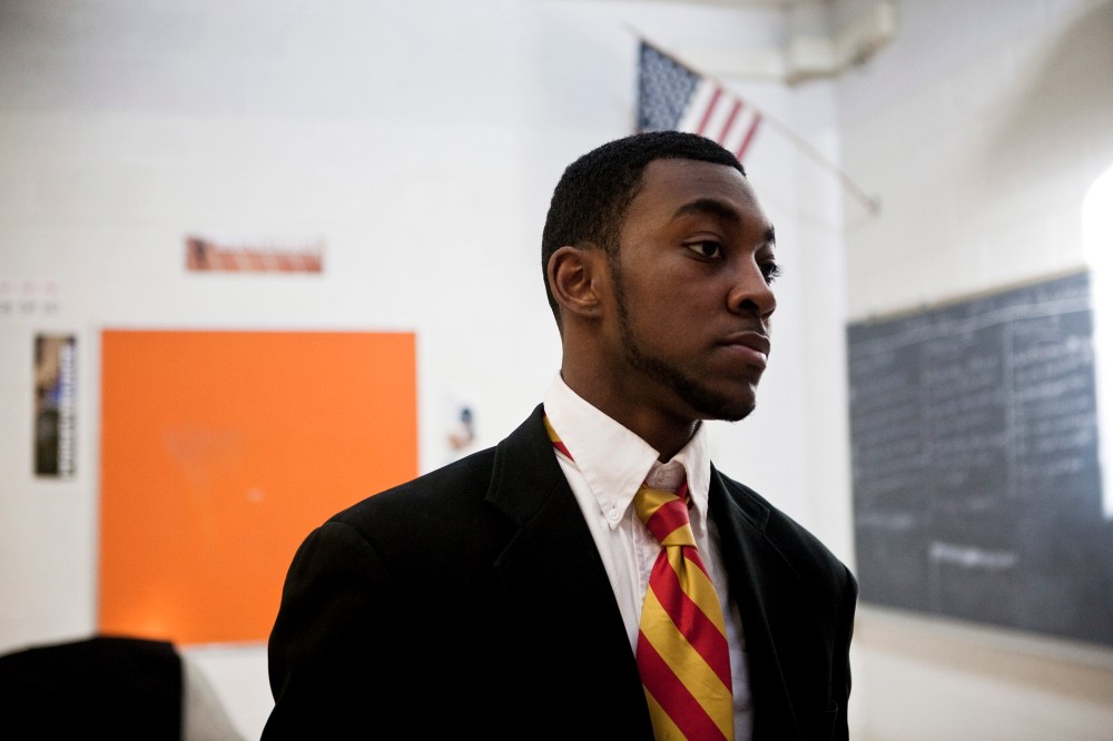 A student at Urban Prep Academy for Young Men in Englewood, Illinois.