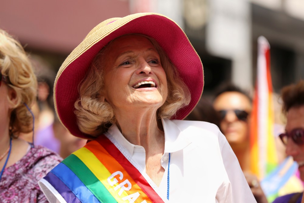 Edith Windsor, the plaintiff in the case involving the Defense of Marriage Act, among the grand marshals during the annual gay pride march in New York, June 30, 2013. People gathered Sunday to celebrate four days after the U.S. Supreme court issued...