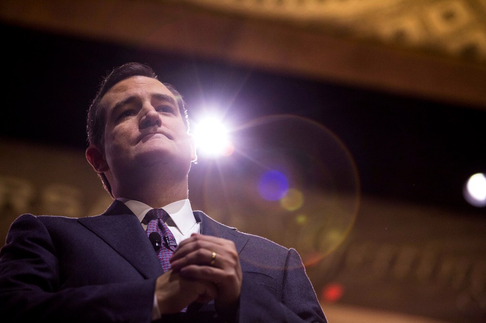 Sen. Ted Cruz (R-Tex.) during his speech at the annual Conservative Political Action Conference at the Gaylord National Resort and Convention Center in National Harbor, Md, March 6, 2014.