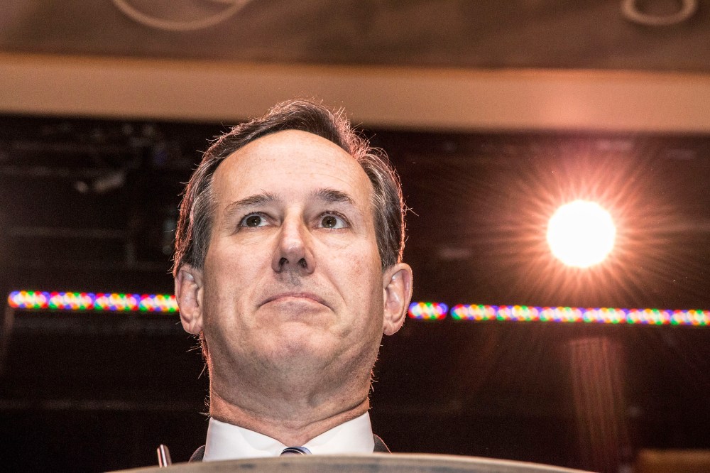 Former Senator and 2012 Republican presidential candidate Rick Santorum addresses the Conservative Political Action Conference in National Harbor, Md. on March 7, 2014.