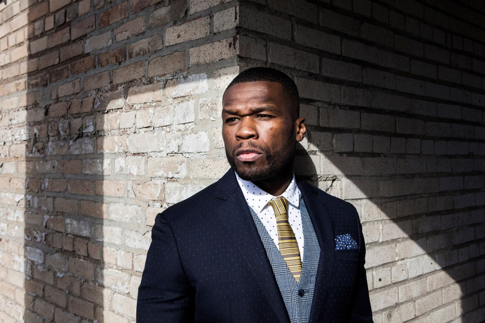 Curtis Jackson, better known as the rapper 50 Cent, on the roof of the G-Unit offices in N.Y. on April 29, 2015. (Photo by Alex Welsh/The New York Times/Redux)
