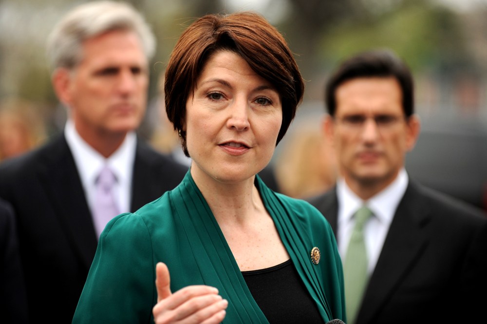 Cathy McMorris Rodgers (R-WA) delivers remarks during a press conference, March 21, 2012 on Capitol Hill in Washington, D.C.