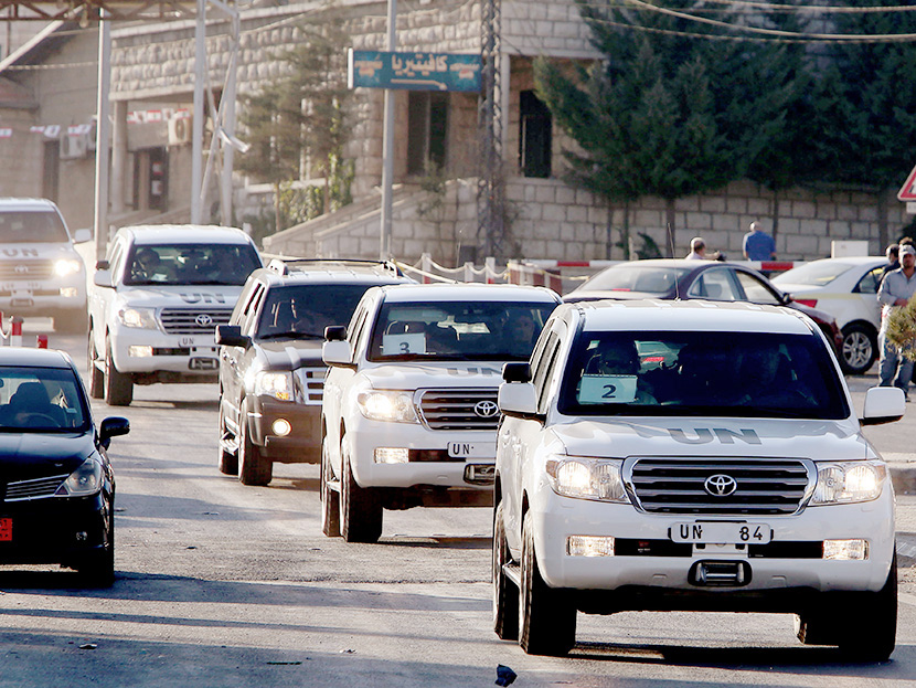 UN inspectors arrive in Lebanon from Syria