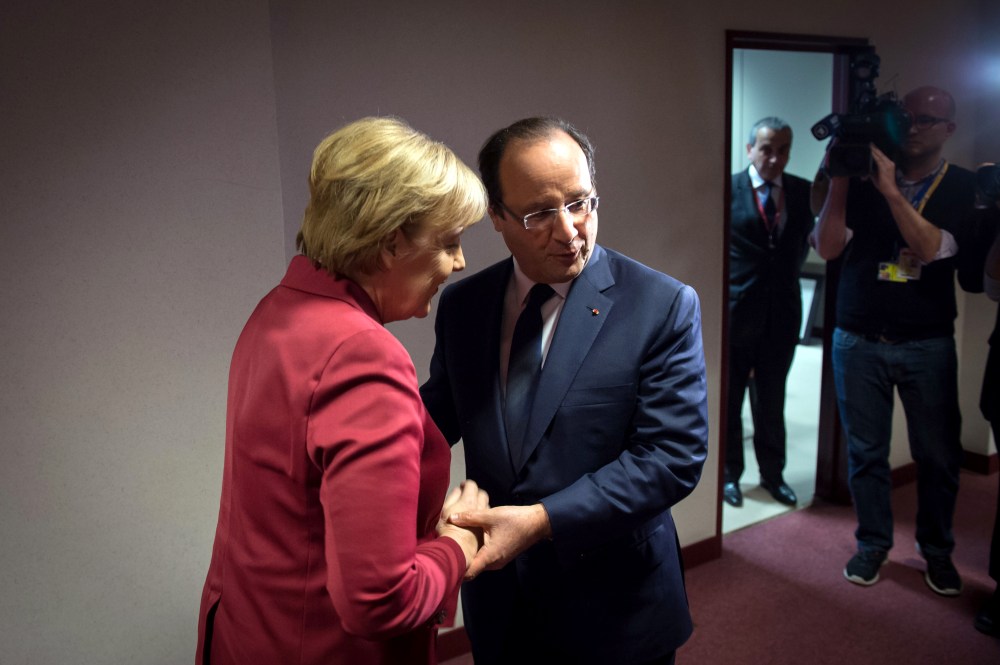 Angela Merkel, Francois Hollande