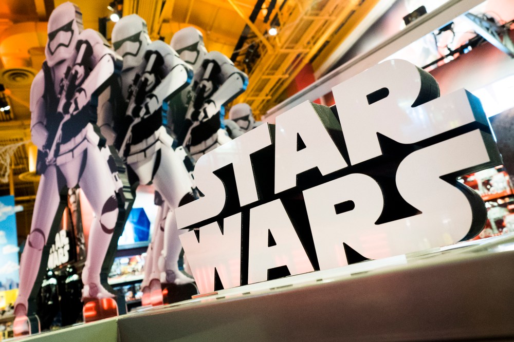 A view of a display of 'Star Wars' toys in a Toys R Us store in New York, Oct. 14, 2015. (Photo by Justin Lane/EPA)