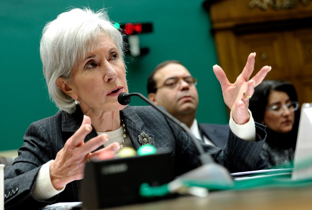 Health and Human Services Secretary Kathleen Sebelius testifies on Capitol Hill in Washington, Dec. 11, 2013.