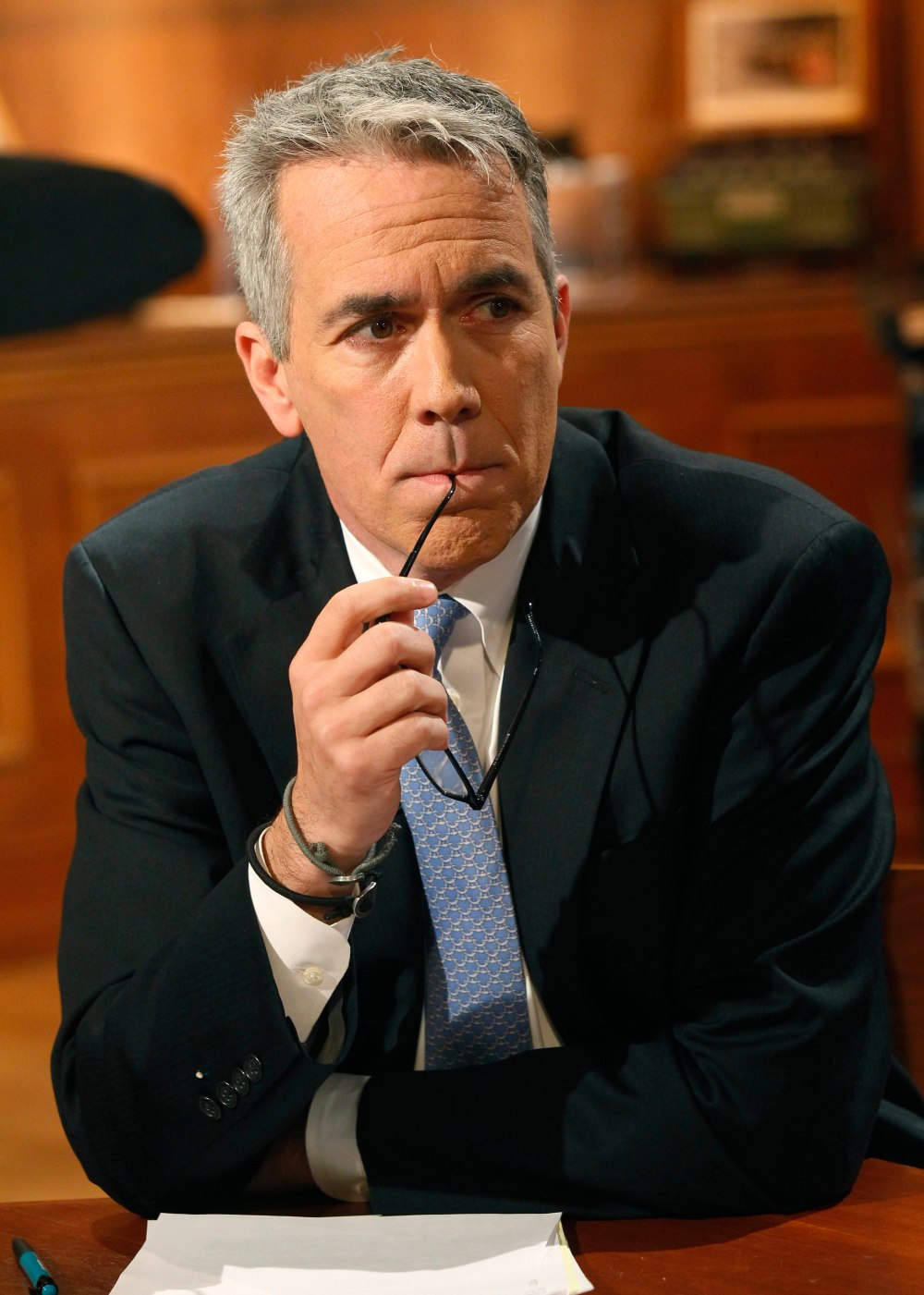 U.S. Rep. Joe Walsh, R-Ill., waits for the start of a televised debate against challenger Democrat Tammy Duckworth at the WTTW studios Thursday, Oct. 18, 2012, in Chicago. (AP Photo/Charles Rex Arbogast)