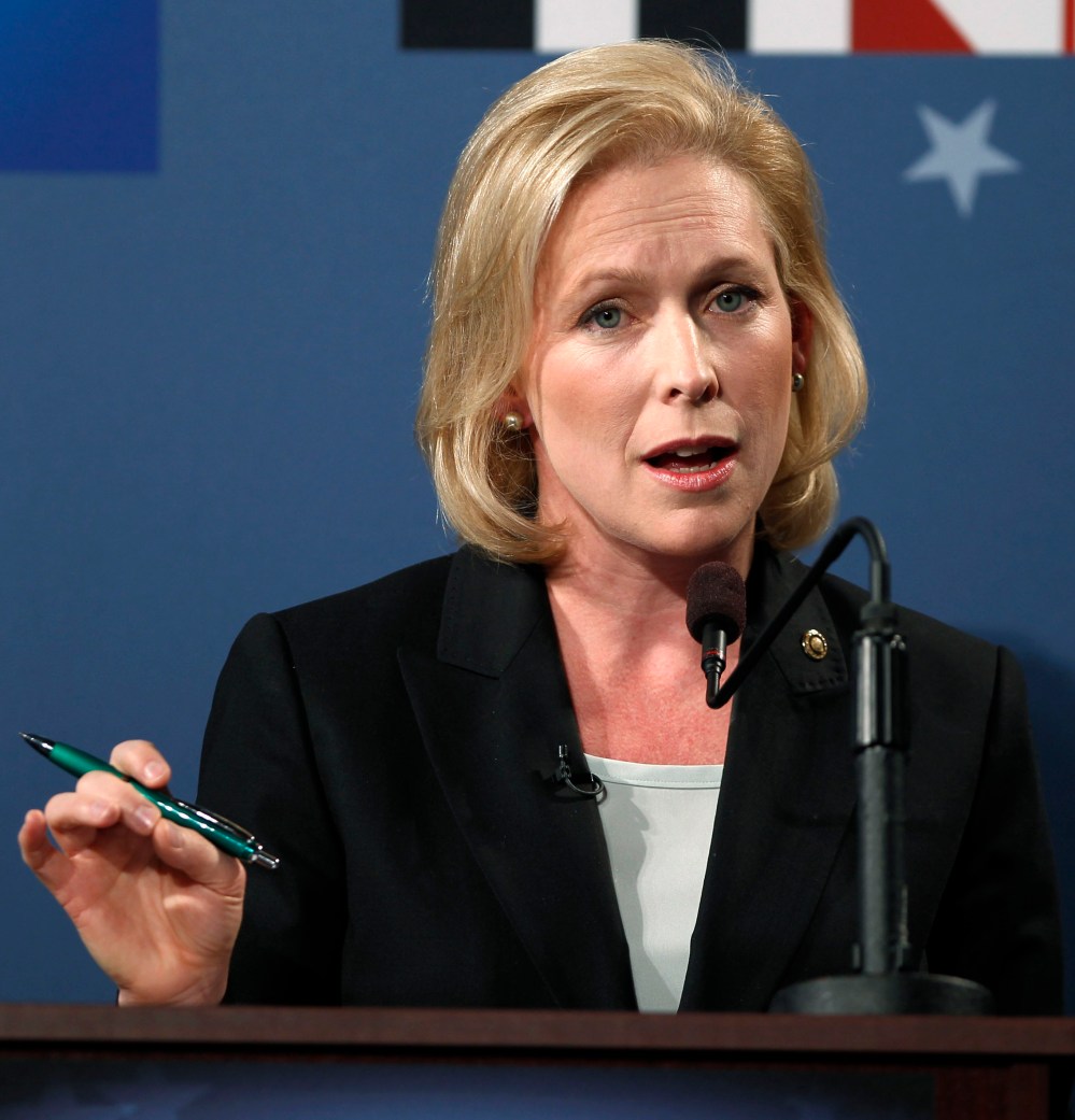 FILE - In this Oct. 21, 2010 file photo, Sen. Kirsten Gillibrand, D-N.Y., debates in Troy, N.Y. Gillibrand was derided as a vulnerable flip-flopper when she was appointed to the Senate in 2009. Today, she is enjoying the afterglow of a winning her...