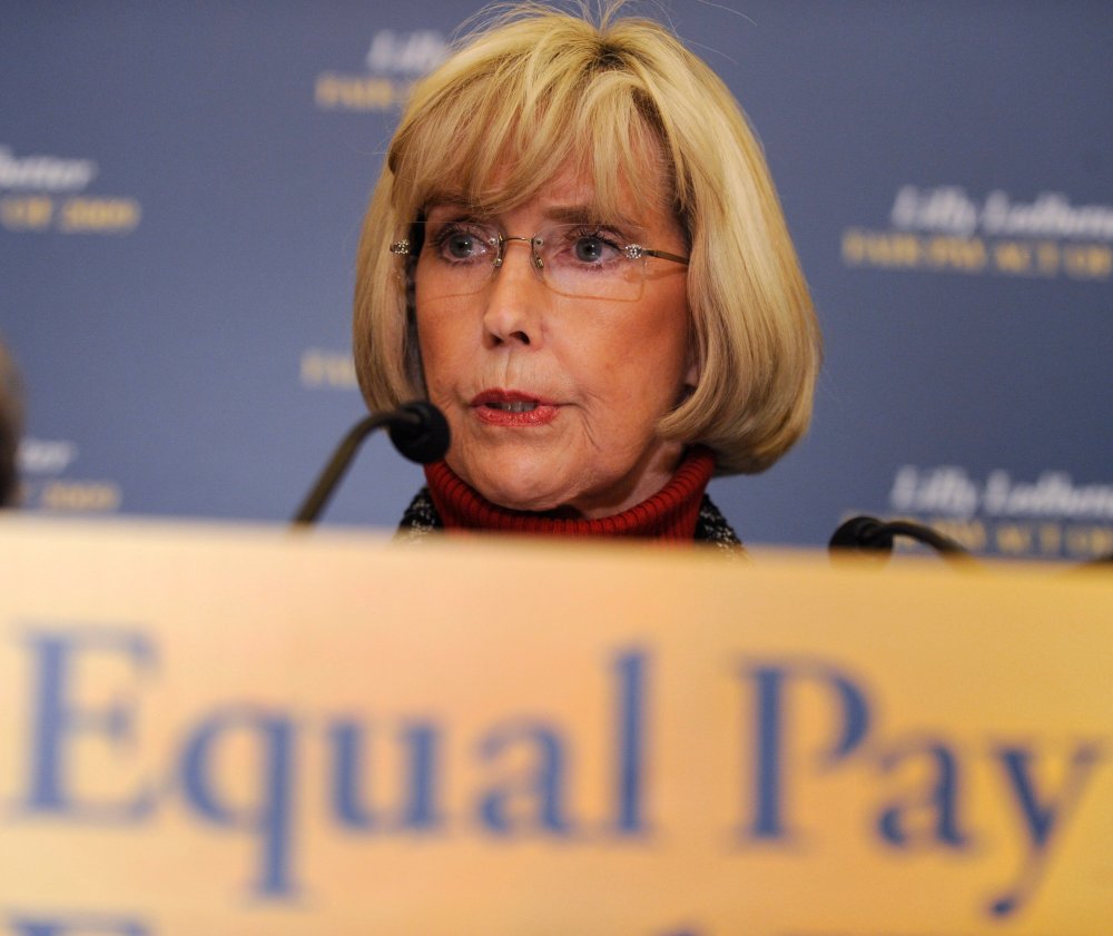 In this Jan. 22, 2009 file photo, Lilly Ledbetter speaks during a news conference on Capitol Hill in Washington.  (AP Photo/Susan Walsh, File)