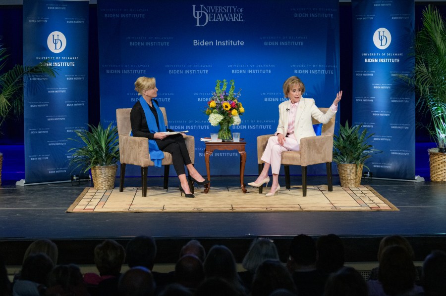 Mika Brzezinski interviewing Valerie Biden Owens about her memoir 
