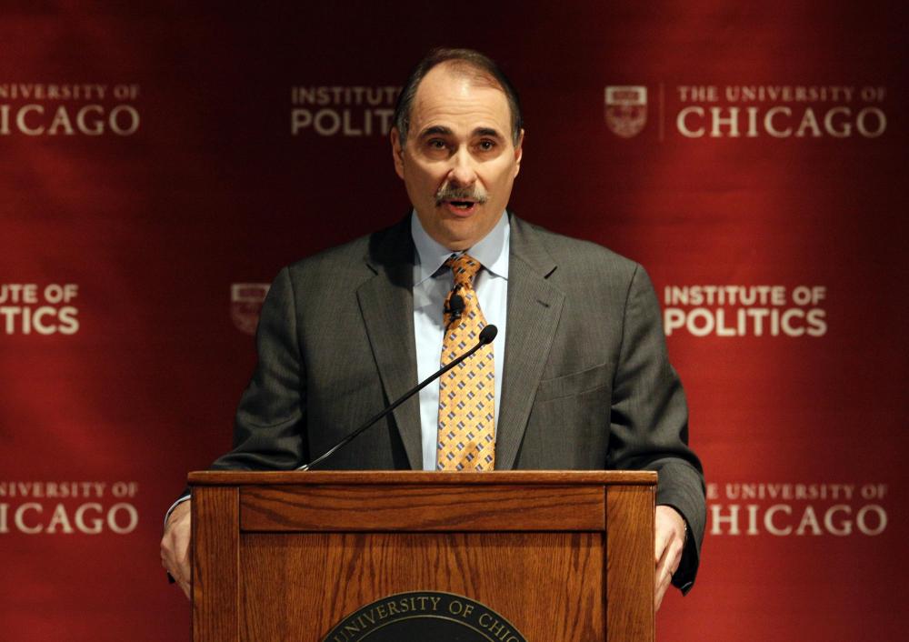 David Axelrod, former senior advisor to President Barack Obama, answers questions during a panel discussion, "2012: The Path to the Presidency", at the University of Chicago in Chicago on Thursday, Jan. 19, 2012.