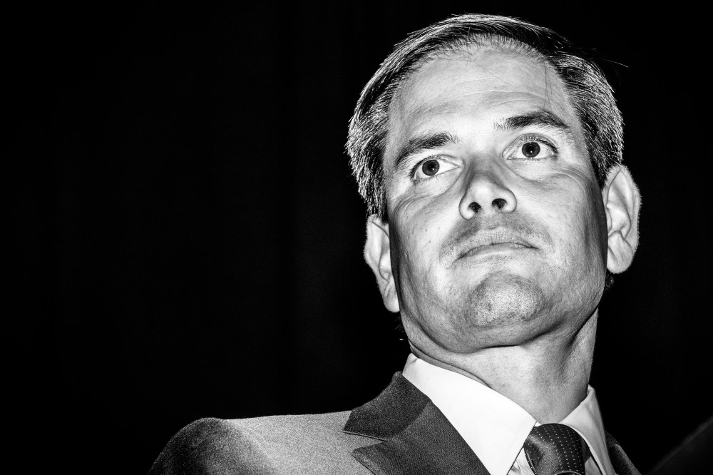Senator Marco Rubio pauses as he speaks at the Red State Gathering in Atlanta, Ga., on Aug. 8, 2015. (Photo by Mark Peterson/Redux for MSNBC)