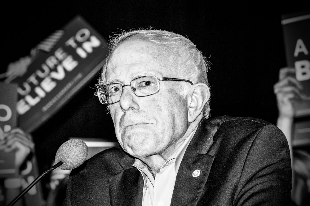 Sen. Bernie Sanders holds a rally in Derry, N.H. on Feb. 8, 2016. (Photo by Mark Peterson/Redux for MSNBC)