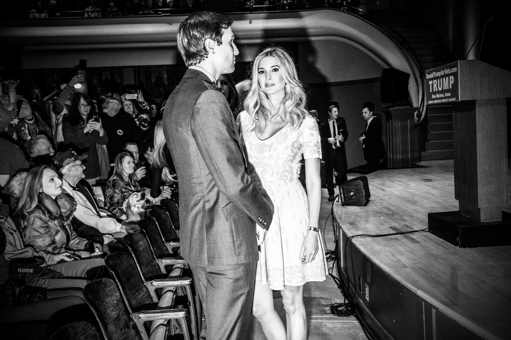 Ivanka trump joins her father for an event he hosted to raise money for veterans organizations in Des Moines, Ia., Jan. 28, 2016. (Photo by Mark Peterson/Redux for MSNBC)