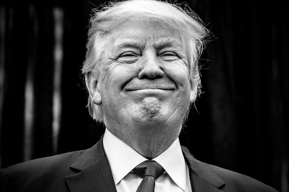 Donald Trump speaks at a press conference at Hilton Garden Inn on Staten Island, N.Y., April 17, 2016. (Photo by Mark Peterson/Redux for MSNBC)