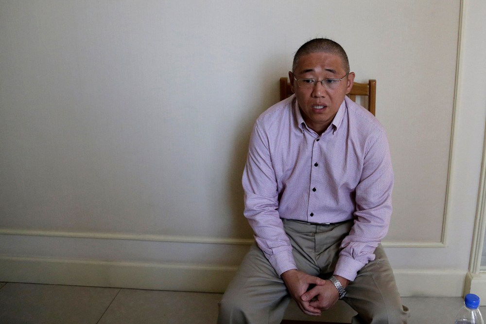 Kenneth Bae, an American tour guide and missionary serving a 15-year sentence, detained in North Korea, speaks to the Associated Press on Sept. 1, 2014 in Pyongyang, North Korea. (Wong Maye-E/AP)