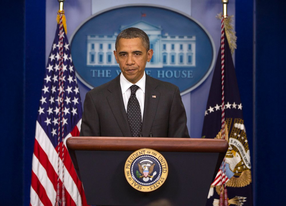 President Barack Obama makes a statement at the White House after the congressional debt supercommittee failed to reach an agreement on debt reduction on Monday, Nov. 21, 2011, in Washington.