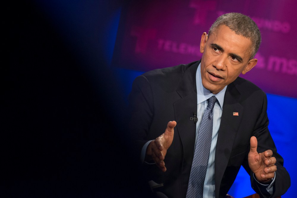 President Barack Obama takes part in a MSNBC town hall event on immigration in Miami, Florida on Feb. 25th, 2015. (Photo by Charles Ommanney for MSNBC)