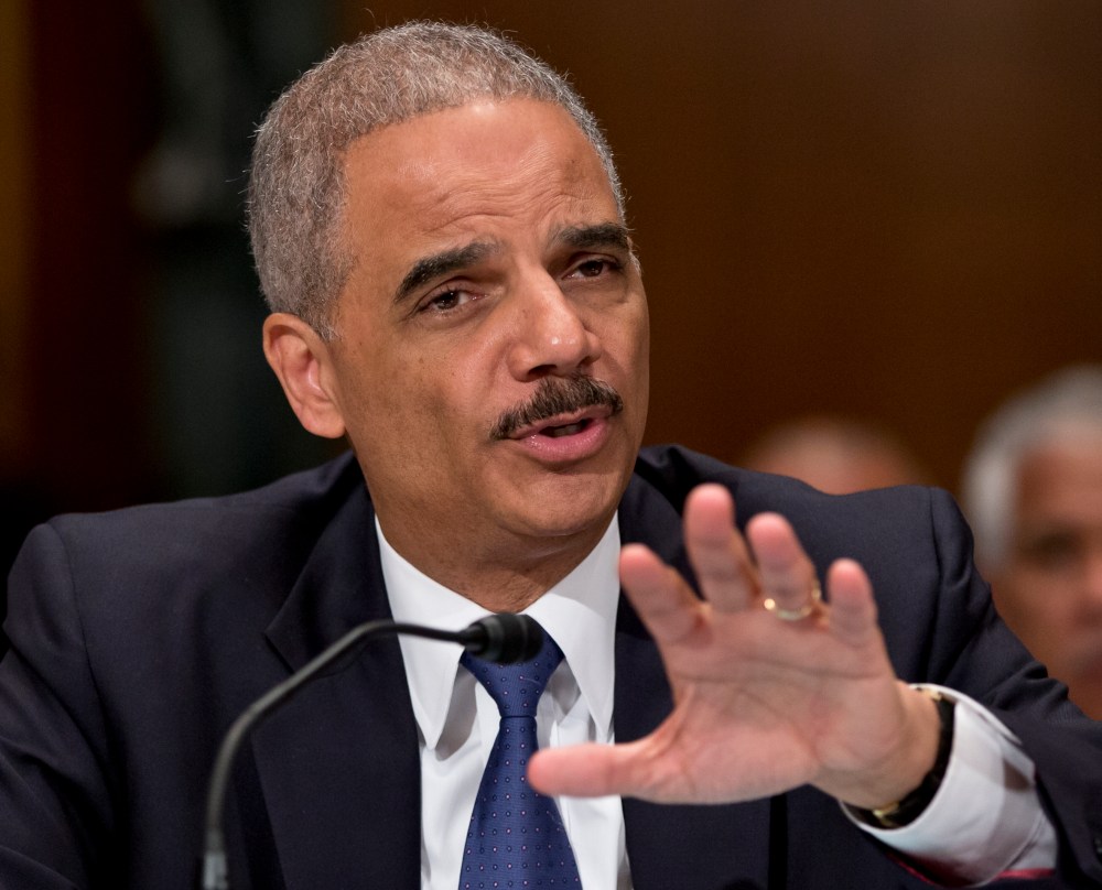 Attorney General Eric Holder testifies on Capitol Hill in Washington, June 6, 2013.