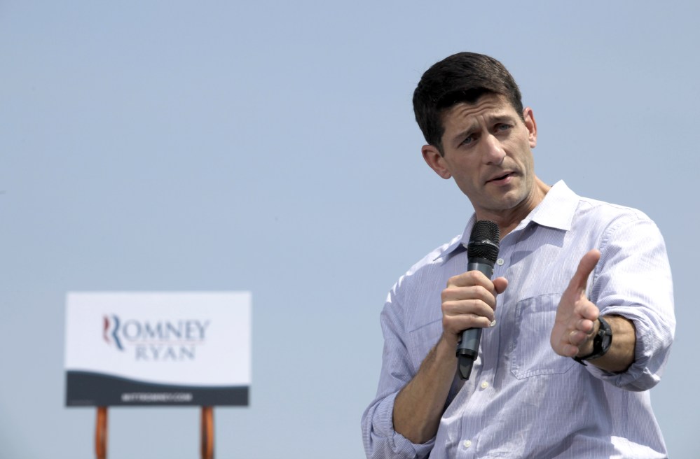 Republican vice presidential candidate, Rep. Paul Ryan, speaks during a campaign event in Richmond, Va., during the 2012 presidential election. (Photo: Mary Altaffer/AP)