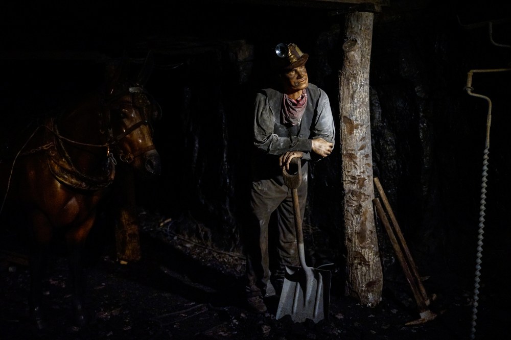 A reconstructed coal mine with an animatronic figures at the Portal 31 Museum in Lynch, KY.  The museum is devoted to Kentucky's coal industry.
