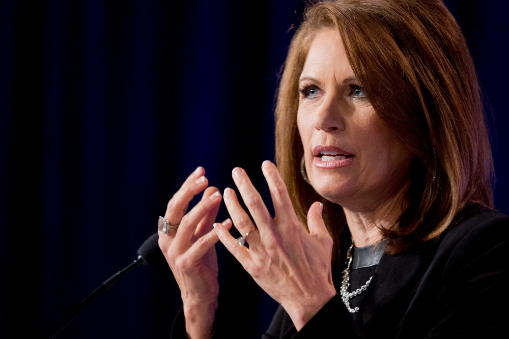 Rep. Michele Bachmann, R-Minn. speaks at the 2014 Values Voter Summit in Washington, on Sept. 26, 2014.