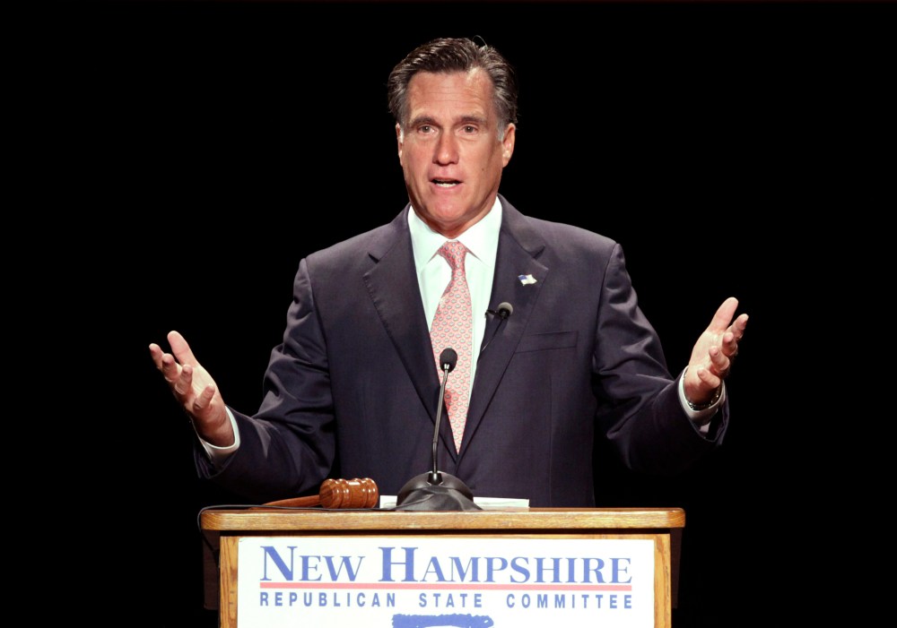 Failed Republican presidential candidate Mitt Romney earlier this year. (Photo by Mary Schwalm/AP)