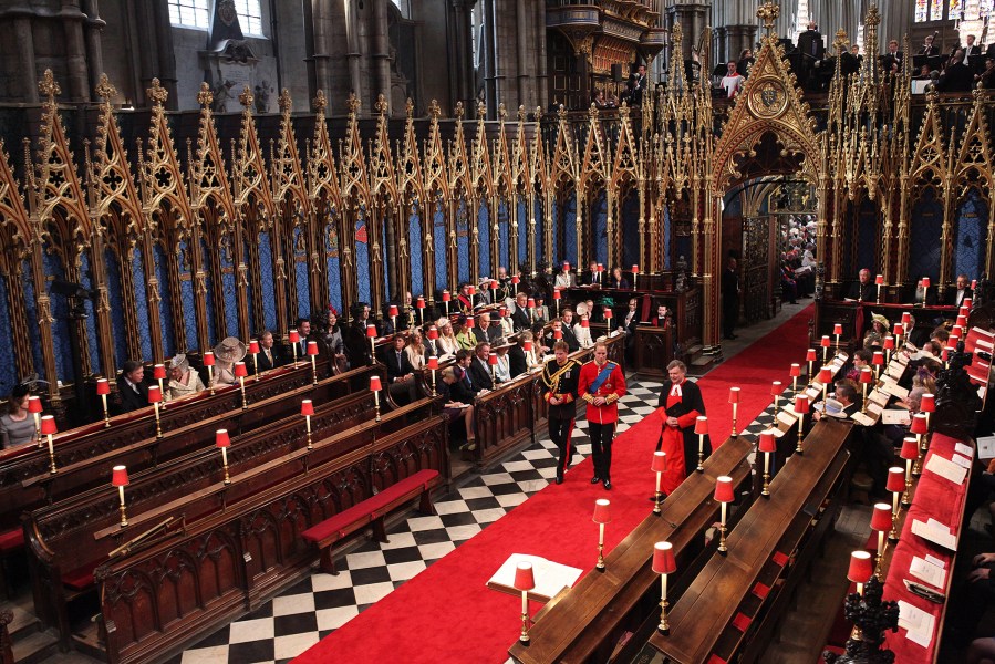 The Wedding Ceremony Takes Place Inside Westminster Abbey (Photo by Dominic Lipinski/WPA Pool/Getty)