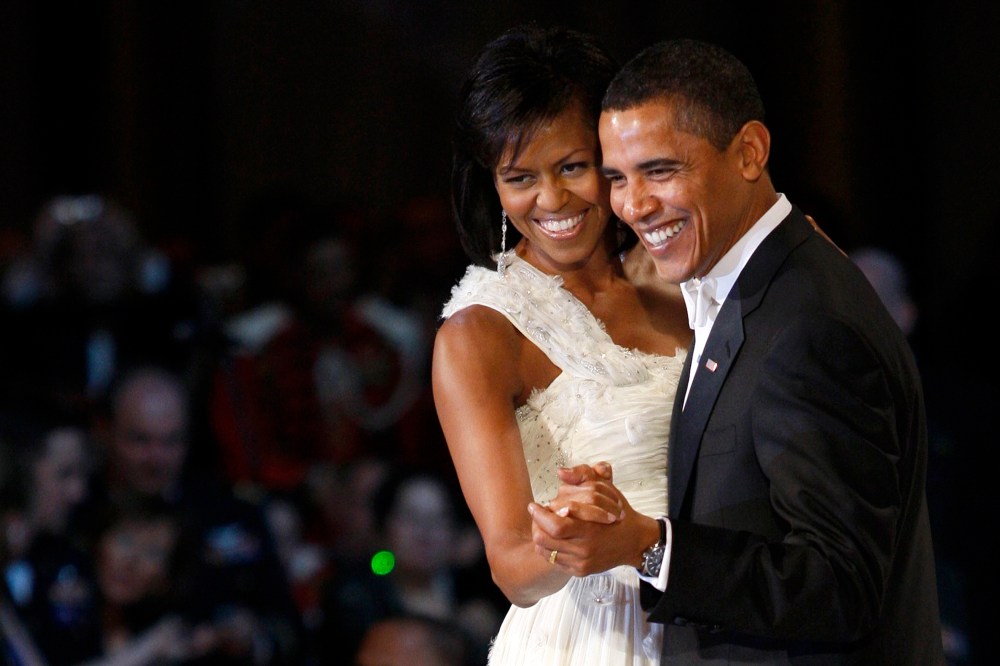 U.S. President Barack Obama and first lady Michelle Obama dance at the Commander-in-Chief Ball in Washington, D.C. on Jan. 20, 2009. (Photo by Gary Hershorn/Reuters)