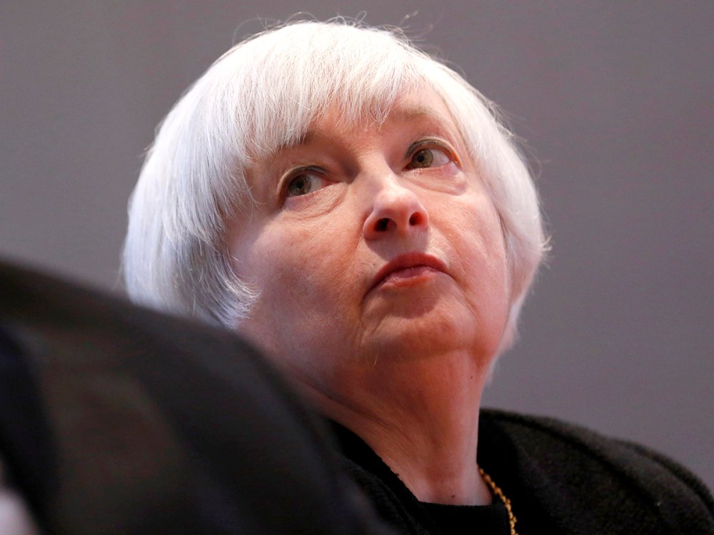 U.S. Federal Reserve Vice Chairman Janet Yellen listens to remarks during a discussion on the economy at the AFO-CIO in Washington February 11, 2013.